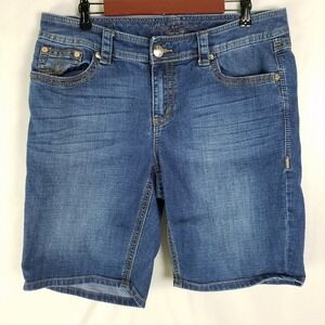 Seven7 Melissa McCarthy 16W Denim Jean Shorts Bermuda Blue Womens Jorts